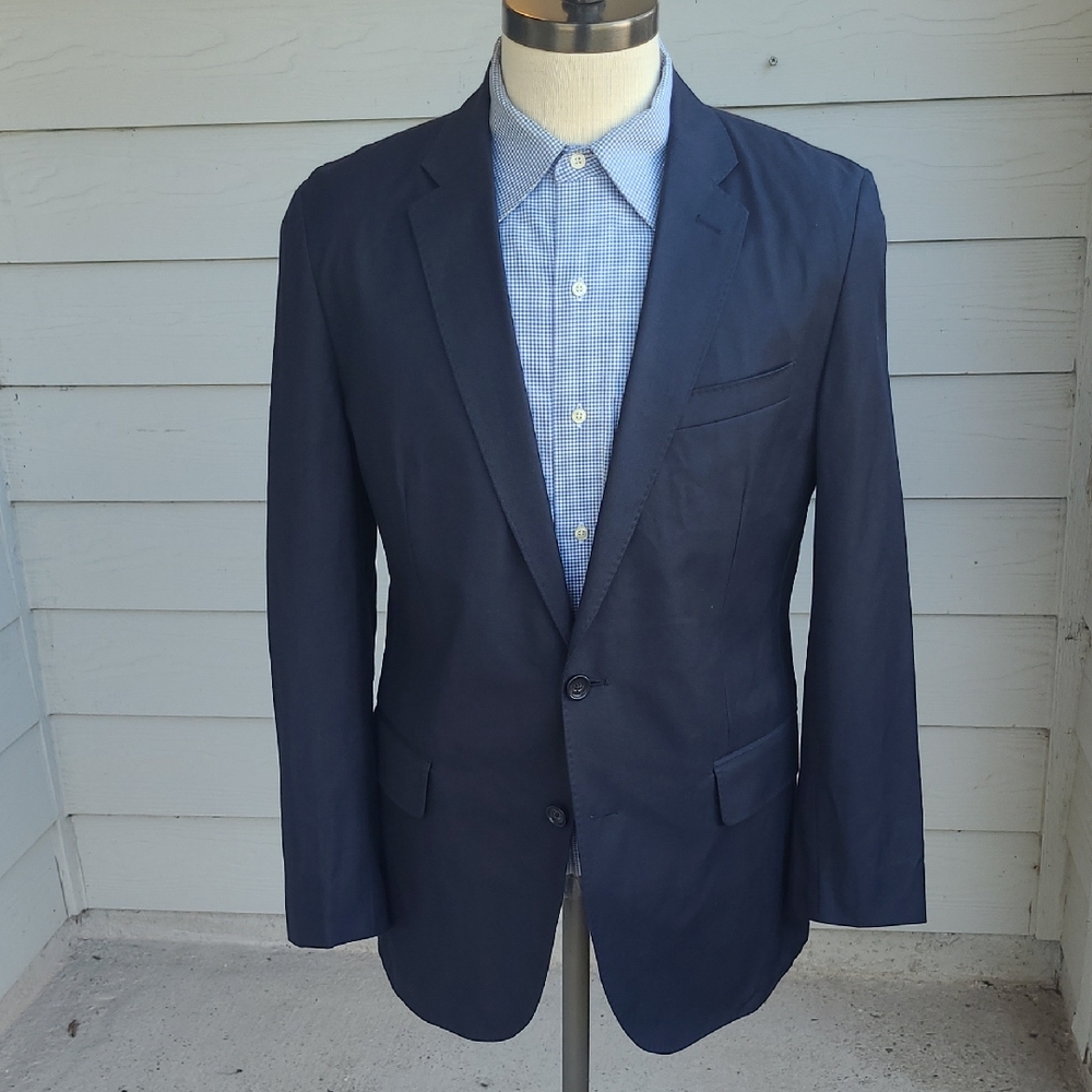 J CREW Ludlow‎ Dark Grey Weave American Woolen Company Wool 40 R Slim Sport Coat